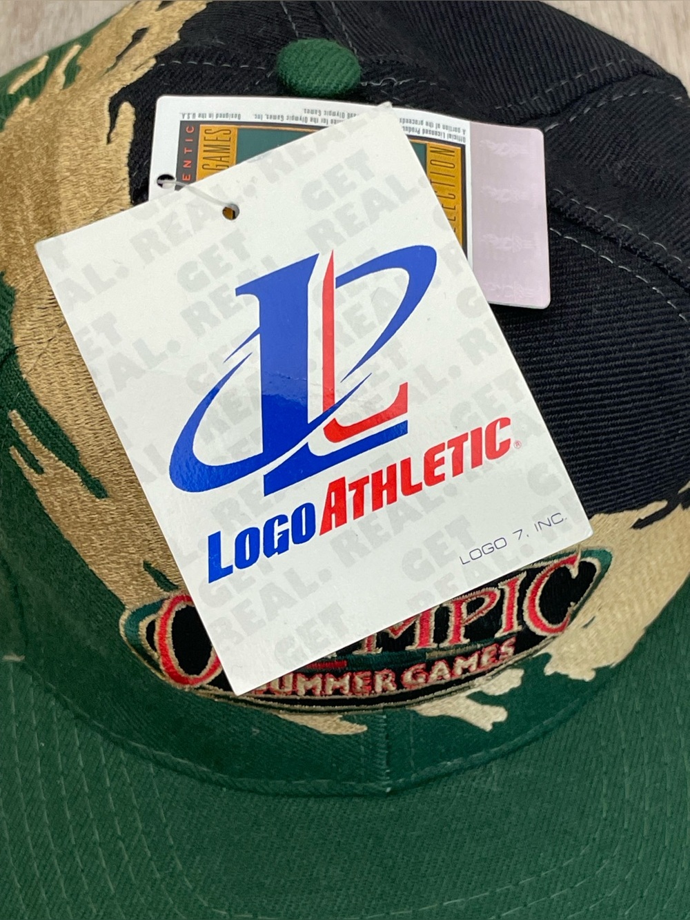 1996 Logo Athletic Olympic Summer Games Atlanta, Gold Splash Snapback Cap - Picture 8 of 10